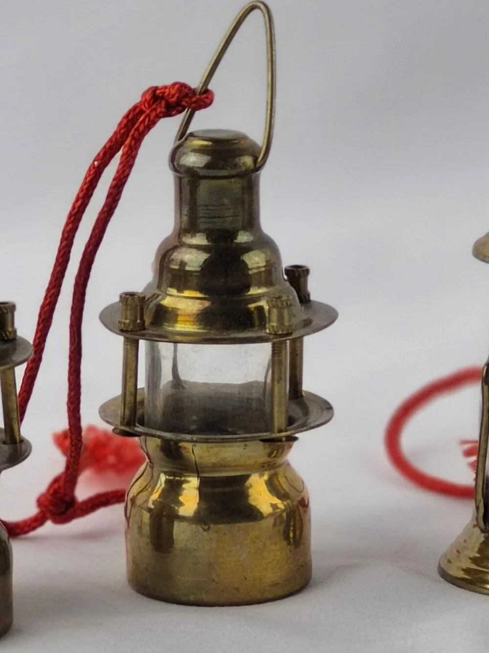 Vintage House of Lloyd Brass Coach Lamp Ornaments Set of 4